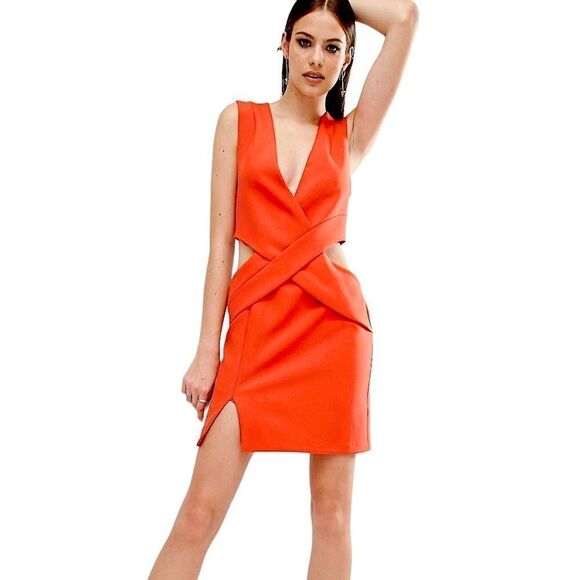 Kendall & Kylie Dresses & Skirts - Kendall & Kylie Orange Mini Cut Out Dress